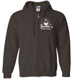 Gildan Zip Hoodie - White Logo