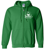 Gildan Zip Hoodie - White Logo