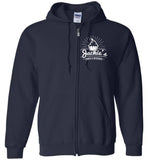 Gildan Zip Hoodie - White Logo