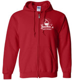 Gildan Zip Hoodie - White Logo