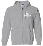 Gildan Zip Hoodie - White Logo