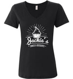 Anvil Ladies Featherweight V Neck - White Logo