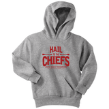 Hail to the Chiefs Adult and Youth Hoodie - Red Lettering
