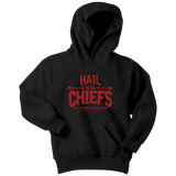 Hail to the Chiefs Adult and Youth Hoodie - Red Lettering