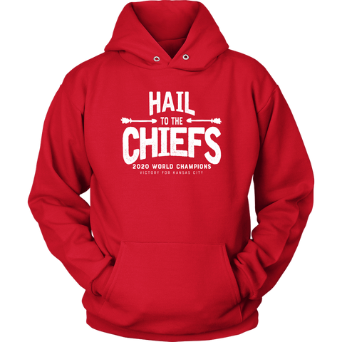 Hail to the Chiefs Adult and Youth Hoodie - White Lettering