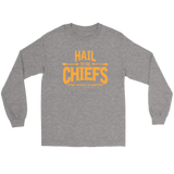 Hail To the Chiefs Unisex Long Sleeve Tee - Yellow Lettering